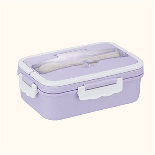 Contenitore per Il Pranzo Bento Box a 3 Scomparti con Set di Posate - Utilizzabile nel microonde, Ideale per la Preparazione dei pasti