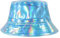 MILAKOO Wasserdichter Eimer Hut Punk Hip Hop Hut Unisex Hologramm Regenkappe für Motto Party Blau