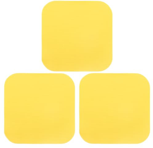 sourcing map 3Pcs Rubber Jar Opener Grippers Pads, Heat-Insulated Grippers Pads (Yellow)