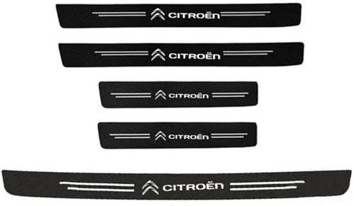 Lackschutz Set 5 Stück für Citroen Berlingo III M 2018-2024,Auto Einstiegsleisten Schutz Ladekantenschutz Türschweller Schutzleiste Lackschutzfolie Folierset,A