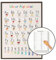 ABC Poster für Kinder 50x70cm mit Rahmen, inkl. Übungsblätter - Poster Kinderzimmer, Kinder Lernposter ABC und Zahlen - für Einschulung und Buchstaben lernen - Premium-Druck 50x70 cm mit Rahmen