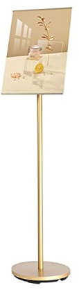 KGJAQT Support publicitaire, présentoir de Menu, présentoir d'affiches, présentoir d'avis, Support d'affichage, Support d'affiche A3, doré