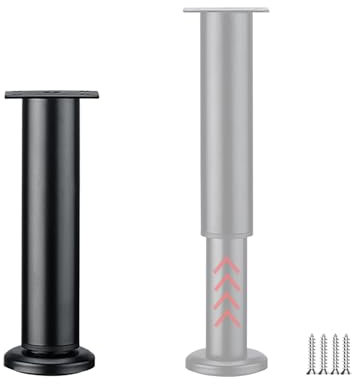Adjustable Desk Legs, Table Furniture Legs for DIY, Heavy Duty Desk Legs, for Modern Style Office Furniture, Computer Desk, Coffee Table, Bar Table Feet (42-72cm(16.53-28.34in),Black)