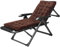 ZLSPON Haushaltsprodukte, Gartenliege, tragbar, zusammenklappbar, Sonnenliege, Liegestühle mit Kissen, Outdoor-Liegestühle für draußen, Terrasse, Camping, Strand, Deck (Farbe: schwarz), heller Tag