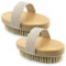 2 Piezas Cepillo exfoliante corporal, Cepillo para piel seca con cerdas de jabalí natural, Depurador de espalda de baño para ducha para mujeres y hombres