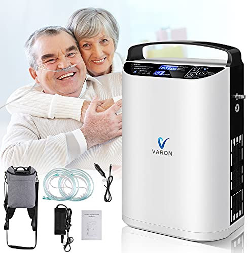 Oxygen Generator for Home Use & Portable,Adjustable 93% Pulse Mode Device,Wheelchair 1-5L with Portable Backpack and Accessories