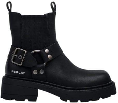 Replay Damen Stiefeletten mit Absatz, Black 003 (Schwarz), 38