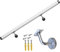 Wandmontage Treppengeländer Kit DIY Komplette Handlauf mit Silber Halterungen Indoor Outdoor Treppengeländer für 1.6m (5.2ft) Länge Weiße Farbe