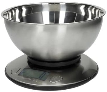 Bilancia Cucina Pesa Alimenti Digitale Inox con Piatto Contenitore 51519 Brandani 5kg