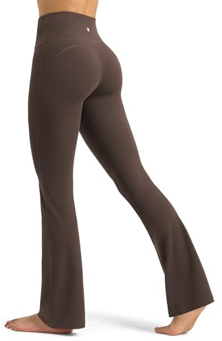 WILLIT Flared Leggings Damen Yogahose Hohe Taille Schlaghose Bootcut Sporthose Blickdicht Leggins Bootleg Arbeitshose 74cm/77cm/81cm