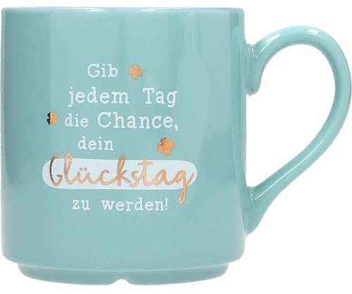 Depesche 0013594-033 Lieblingsbecher Motiv Nr. 33, Henkeltasse mit Spruch, 300 ml, aus Porzellan, teilweise mit Goldfolie und Innendruck