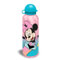 500ml Minnie Mouse Aluminium Water Bottle for Light Pink Girls | Leakproof BPA-Free Kids Drinking Bottle | Reusable School Bottle for Age 3+