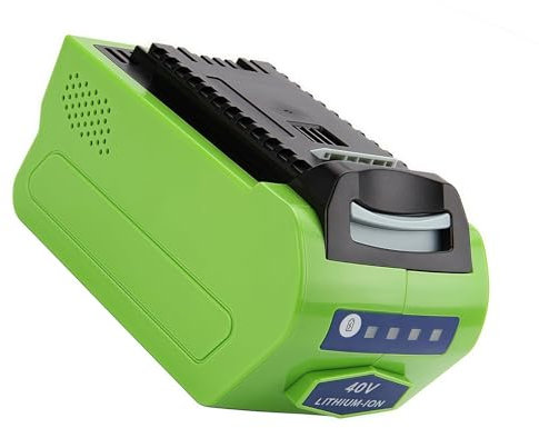 Batterie Lithium-ION 5000 mAh 40 V for Tondeuse à Gazon et scie électrique. Compatible avec GreenWorks G-Max 40 V 24252.(Green 3000mAh)