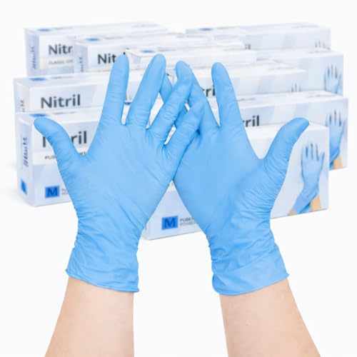 buxmed 1.000 Stück Nitrilhandschuhe XL Einweg Blau, Einweghandschuhe, Handschuhe, Einmalhandschuhe Nitril, Untersuchungshandschuhe, Latexfreie Gloves, Küchen Zubehör, Tattoo & Friseur Zubehör