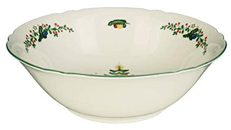 Seltmann Weiden – Cuenco (Redondo, Marie Luise Navidad, Porcelana, Verde/Multicolor, 23.1 x 23.1 x 7.4 cm