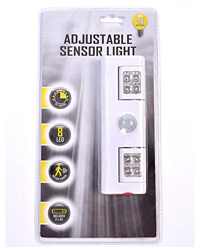 Electralight Adjustable Sensor Light with Batteries - White