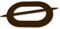 INTERDECO Raffspange/Dekospange in Braun aus Metall, Avos Oval
