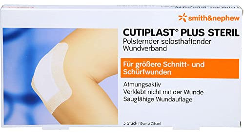 CUTIPLAST Plus steril 7,8x15 cm Verband 5 St