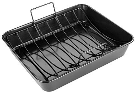 Tala Extra Große Bratform Performance mit Grillrost, Professioneller Karbonstahl mit Premium Eclipse Antihaftbeschichtung, 38 cm x 32 cm x 7,5 cm