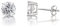 inSCINTILLE Lucciole Orecchini Punto Luce in Argento 925 Rodiato con Zirconia Cubica (Bianco, 0.60 cm)
