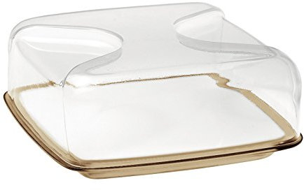 Guzzini, Cloche À Fromage Carrée Gocce, 25,5 x 25,5 x h11,5 cm