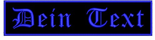 Aufnäher personalisiert mit deinem Wunschtext rechteckig (Rec1) 25x6cm (wahlweise zum Annähen, mit Klett oder zum Aufbügeln)