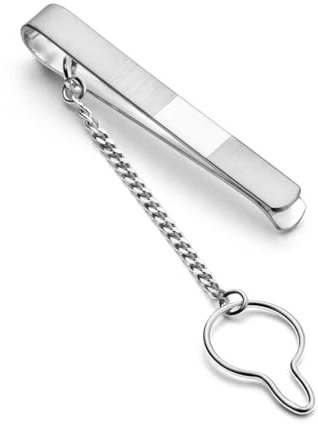 Herren Silber Krawattennadel Aus 925 Silber Mit Glänzendem Streifen
