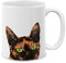 MUGBREW Black Orange Tortoiseshell Cat Ceramic Coffee Mug Tea Cup, 11 OZ