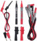 AMTOVL Multimeter Test Leads Kit – Includes Alligator Clips, 4mm Banana to Plunger Mini Hooks, and Durable Probes for Precise Testing. 1000V Rated, Set of 8