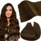 Ugeat Tape in Extensions Echthaar Braun für Kurz 30cm Echthaar Extensions Tape Haarverlängerung Invisible Schokobraun 30g 20 Stück #4