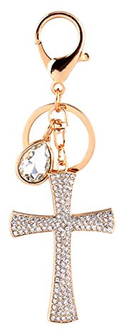 HEEPDD Porte-clés, Croix Porte-clés Cristal Talon Haut Chaussure Pendentif Porte-clés pour Femmes Dames Filles téléphone Sac à Main Sac décoration cadeauHomme