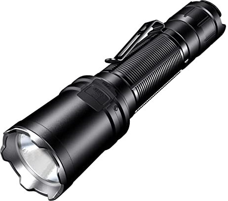 klarus XT11R 1300 Lumens Tactical Torch, USB C Rechargeable Handheld Flashlight with 2600mAh Battery, Dual Tail Switches,3 Lighting Modes Plus Strobe for Law Enforcement, Outdoor, EDC