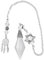 KYEYGWO Bergkristall Kegel Stein Pendel für Damen und Herren, Doppelte Kristall Punkt Pendels Doppelspitze Quarz Edelstein Anhänger für Divination Meditation Scrying Balance Reiki Heilung