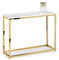 Julian Bowen Scala Console Table - White Marble & Gold Tables