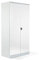 Schrank & Stuhl XXL Werkzeugschrank – Werkstattschrank/Stahlschrank mit 4 höhenverstellbaren, vollverzinkten Fachböden, 195x92x60, Grau/Weiß