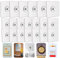 Haoh Lot de 20 Adhesif Accroche Tableau Sans Percer, Attache Cadre Adhésif Crochets pour Accroche Cadres Photo, Art Mural, Décoratives, Sans Trou