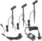 VBLED 3er Set LED Gartenstrahler mit Erdspieß -1W LED wechselbar Modul 12VAC/DC Warmweiß -Schwarze Gartenleuchte wasserfest IP67 inkl. Trafo und 3fach-Verteilerkabel