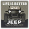 Jeep Wrangler Life Is Better Holzblock-Dekoration – Vintage-Jeep Wrangler Dekoration – tolle Geschenkidee