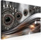 decomonkey Bilder Abstrakt 140x70 cm 1 Teilig Leinwandbilder Bild auf Leinwand Vlies Wandbild Kunstdruck Wanddeko Wand Wohnzimmer Wanddekoration Deko Vintage Grau Ornament Diamanten