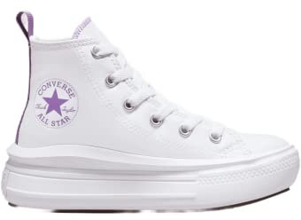 Converse Chuck Taylor All Star Move Platform, Sneaker, White Pixel Purple, 31.5 EU