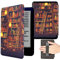 KEROM Hülle für 6 Neuer Kindle (11. Generation, 2024/2022), schlanke leichte PU-Lederhülle mit Handschlaufe und Auto Wake/Sleep für Kindle 2024/2022 11. Generation e-Reader, Bibliothek