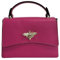 Modarno borsetta donna a tracolla in vera pelle con chiusura ad Ape 20x7x14 cm (Fucsia)