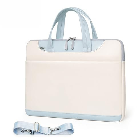 Hixingo Laptop-Handtasche für Frauen 13 14 15.6 Zoll Wasserdichtes Aktentasche Computer-Umhängetasche Arbeitstasche Messenger Bag Laptoptasche Schultertasche Kompatibel (14”,Blau)