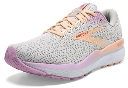 Brooks Women's Ghost 16 Sneaker, White Grey Orchid, 6.5 UK