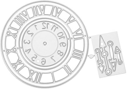 EMSea Uhr, Kreis, Metallrahmen, Stanzschablonen, Frohe Weihnachten, Blume, Uhr, Nummer, Stanzschablonen für Kartenherstellung aus Papier, Dekoration, Basteln, Scrapbooking