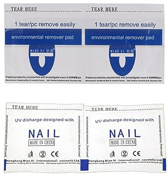 FRCOLOR 200pcs Nail Polish Remover Pads Nail Wipe Pads for Polish Removal Hermetically Sealed for Odor Control for Enthusiasts