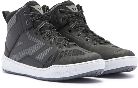 DAINESE Suburb Air Shoes, Scarpa Moto Estiva, in Tessuto Uomo, Nero/Bianco/Grigio Ferro, 46 EU