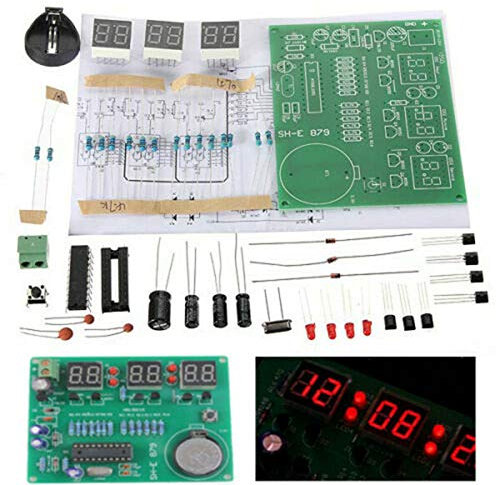 INTCHE AT89C2051 6 Digital LED Display Elektronische Uhr DIY Kit EmpfäNger für Flux