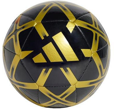 adidas Unisex STARLANCER Club Ball, Black/Gold Metallic, 4