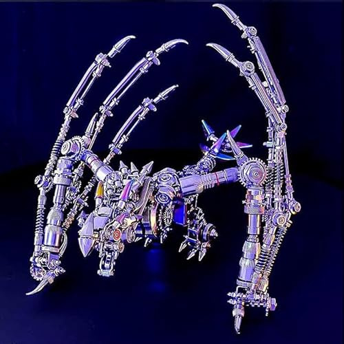 metalkitor Western Dragon 3D-Metall-Puzzles für Erwachsene, Wyvern-Montage-Modellbausatz, Puzzle, Bastelarbeiten, Cyberpunk, DIY-Ornament, perfekte Raumdekoration und Geschenke (1300 + Stück)